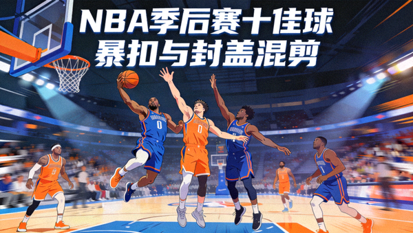 NBA季后赛十佳球，暴扣与封盖混剪